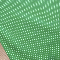Bavlnená látka - Bodky na zelenom 2 mm - cena za 10 centimetrov