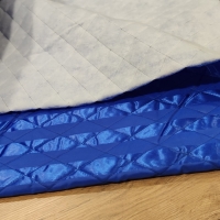 Prešívaná vetrovkova látka - modrá - cena za 10 centimetrov