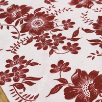 Bavlnená látka - Kvety bordové - cena za 10 cm