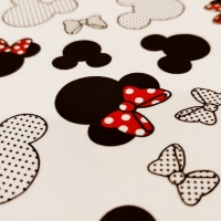 Teplákovina - Minnie - cena za 10 centimetrov