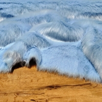 Kožušina umelá - Modrá II - cena za 10 cm - 1000 g/m²