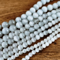 Korálka Mačacie oko 8 mm - biela