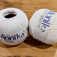 Háčkovacia priadza Monika - 010 biela