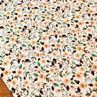 Úplet - Krémové ruže s lístkami - cena za 10 centimetrov