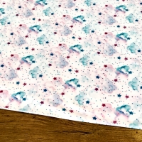 Úplet - Obláčiky s hviezdičkami - cena za 10 centimetrov