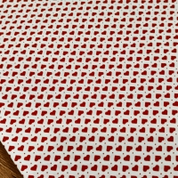 Bavlnená látka - Srdiečka červené - cena za 10 centimetrov