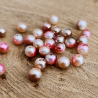 Perličky 10 mm - Melírové ružovo hnedé