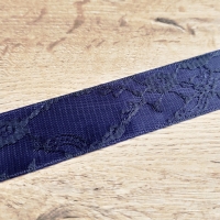 Ozdobná stuha 40 mm - S krajkou kráľovská modrá - 92 centimetrov