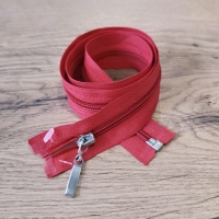 Zips deliteľný 70 cm - červený