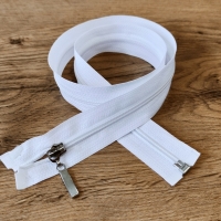 Zips deliteľný 70 cm - biely