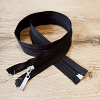 Zips deliteľný 75 cm - čierny