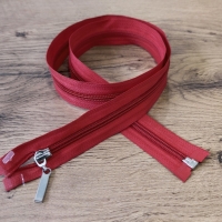 Zips deliteľný 80 cm - červený