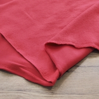 Počesaná teplákovina - Jednofarebná - Červená - cena za 10 centimetrov