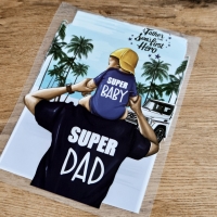 Nažehľovacia nálepka - Super Baby, Super Dad