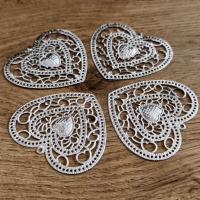 Filigrán - Srdce - 65 x 58 mm - Striebro