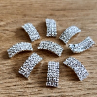 Ozdoba štrasová 9 x 20 mm - Crystal