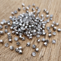 Korálka obrusovaná 3 mm - Strieborná melírová