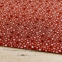 Bavlnená látka pretkávana lurexovou niťou - Červená - cena za 10 cm