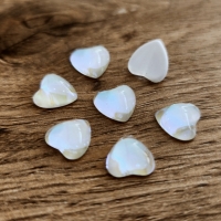 Ozdobné kamienky - Srdiečko - 10 mm - Perleťovo ružové
