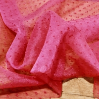 Tyl guličky ružové - cena za 10 centimetrov