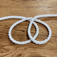 Točená šnúrka 6,5 mm - Biela