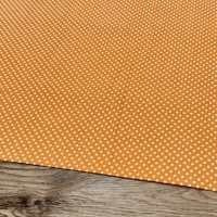Bavlnená látka - Bodky 2 mm - Oranžová - cena za 10 centimetrov