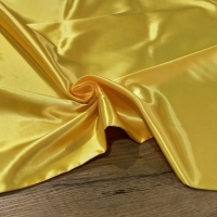Satén - Zlato Žltý - Polyester - 150 cm. Cena za 10 centimetrov