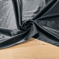 Satén - Čierny - Polyester. Šírka 148 cm