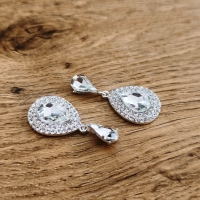 Ozdoba štrasová 20 x 40 mm - Crystal