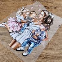 Nažehľovacia nálepka - Mom Kids - 17 x 28 cm