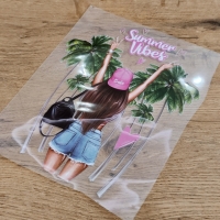 Nažehľovacia nálepka - Summer Vibes - 17 x 24 cm