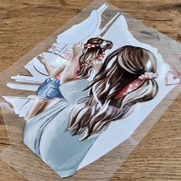 Nažehľovacia nálepka - Love Mom - 16 x 22 cm