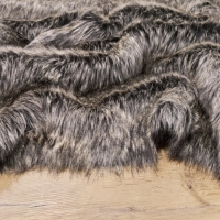 Kožušina umelá huňatá - Grey Beige - cena za 10 cm, 1000 g/m²