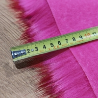 Kožušina umelá - neónovoružová - cena za 10 cm, 1000 g/m²