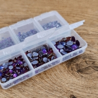 Hot fix - krabičkové balenie - Mix 1280 kusov - Purple Violet