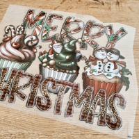 Nažehľovacia nálepka - Merry Christmas - 24 x 18,6 cm