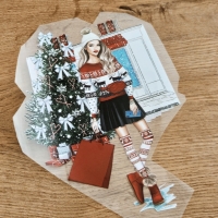 Nažehľovacia nálepka - Christmas Girl - 16,7 x 24