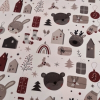 Baliaci Papier - 1000 x 700 mm - Vianočné Zvieratká