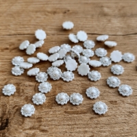 Ozdobné kamienky perličkové 10 mm - Biele