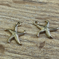 Prívesok Morská Hviezda - Zlatá - 16 x 14 mm