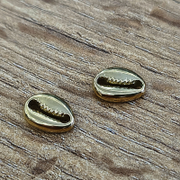 Kovová korálka - 12 x 8 mm - Zlatá