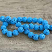 Lávové korálky 8 mm - Tyrkys