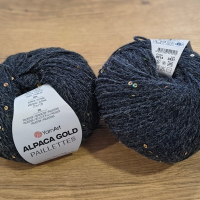 YarnArt Alpaca Gold Paillettes - 9314 - Tmavosivá