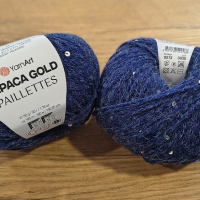 YarnArt Alpaca Gold Paillettes - 9313 - Tmavomodrá