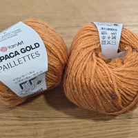 YarnArt Alpaca Gold Paillettes - 9311 - Oranžovožltá