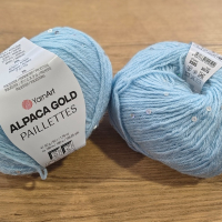 YarnArt Alpaca Gold Paillettes - 9305 - Svetlomodrá
