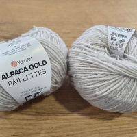 YarnArt Alpaca Gold Paillettes - 9303 - Svetlá sivá