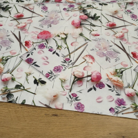 Bavlna režná - Sweet Flowers MIx - cena za 10 centimetrov