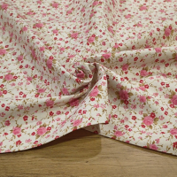 Bavlna režná - Kvietočky - cena za 10 centimetrov