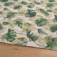 Bavlna režná - Monstera - cena za 10 centimetrov